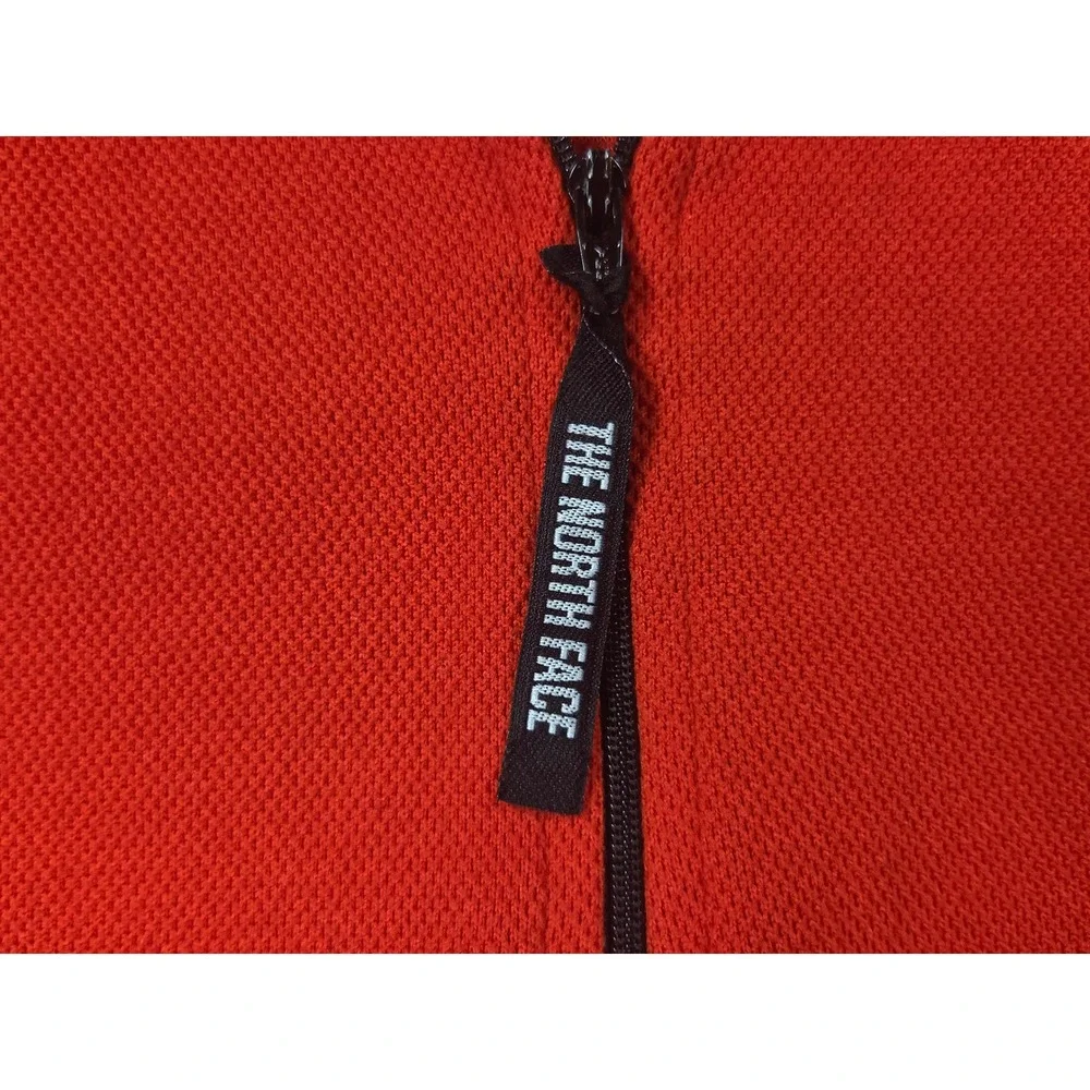 The North Face Mens Red Quarter Zip Fleece Pullover A579 Size XL